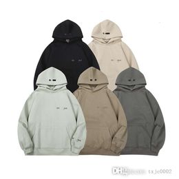 Men And Women Hooded Sweater Designer 2023 New Multi Line Ess Trend Chest Simple Letter Hoodie Fog Coat Lining 6 Colours