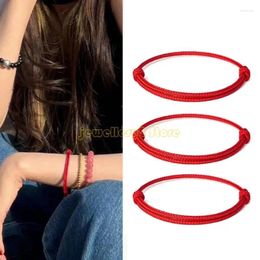 Charm Bracelets 10 Pcs Red String Bracelet Couple Wristband Adjustable Braid Rope Thin Bangles Gift For Women And Girls C9GF