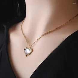 Pendant Necklaces 2013 Fashion Peach Heart Water Drop Necklace Colourful Crystal Egirl Sweet Cool Clavicle Chain Aesthetic Jewellery
