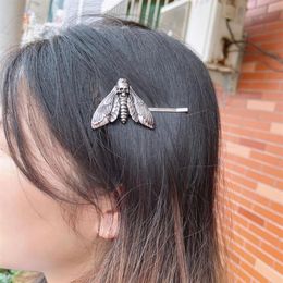 Hair Clips & Barrettes 1pcs Deaths Head Skull Moth Clip Halloween Accessory Wiccan Insect NatureHair317R