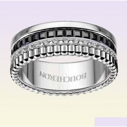 Smart Rings Diamond Inlaid Ceramic Fl Gear Can Rotate Wide Version Lovers039 Jewellery Love Comes Qi Wei039S Same Ring6809475 Drop Deliv Otblu