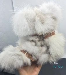 Fashion Fox Fur Warm Autumn Winter Wedges Snow Women Boots Shoes Genuine