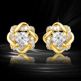 Drop 925 Sterling Silver Diamond Custom Gold Designer Jewellery Hoop Stud Luxury Women Fine Jewellery Moissanite Earrings