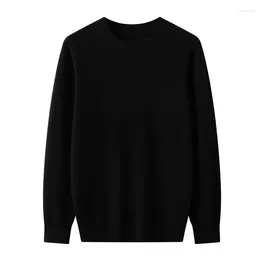 Men's Sweaters Spring And Fall Pure Merino Wool Pullover O-neck Long-sleeved Cashmere Knitwear Women's Clothing Simple Solid Colour