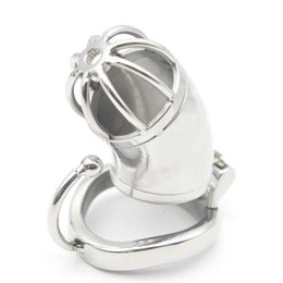 New Chaste Bird Stainless Steel Male Chastity Large Cage with Base Arc Ring Devices C278