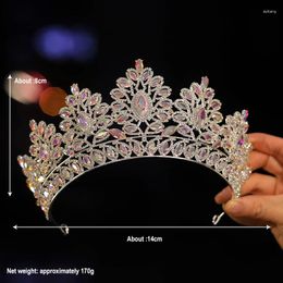 Hair Clips Bride Luxury Crown Crystal Rhinestone Wedding Birthday Adult Gift Super Immortal Headdress Girl