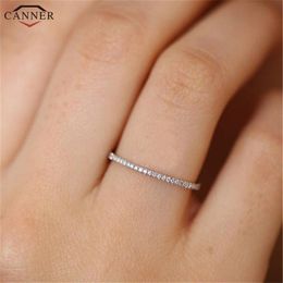 Full Micro Cubic Zirconia Wedding Band Rings for Women Delicate CZ Crystal Ring Jewellery Gift Dainty Thin Finger Rings H40238t