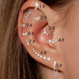 Stud Earrings Y2k Ear Piercing 1PC Daith Snug For Women Cartilage Tragus Clicker Septum Ring With Chain INS Jewelry Gift