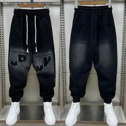 Men's Pants Autumn Wide Leg Pants Letter Print Fashion Casual Sweatpants Street Hip-Hop Pant Gradient Black Trousers Designer Men's Clothing Q231201