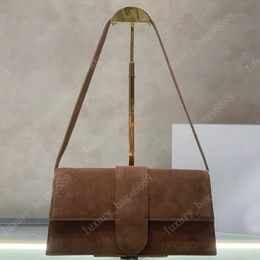 Designer bag High quality Le Bambino bag Gold Metal Logo Hardware Accessories Real Leather Handbag Shoulder Bag Suede material messenger bag clutch bag whit box