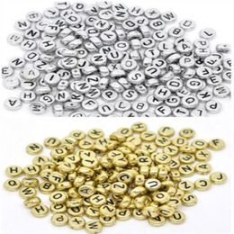 1000PCS lot Mixed Alphabet Letter Acrylic Flat Cube Spacer Beads charms For Jewellery Making 6mm303S