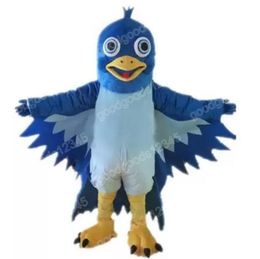 Christmas blue bird Mascot Costumes Halloween Cartoon Character Outfit Suit Character Carnival Xmas Advertising Birthday Party Fancy Dress for Men Women