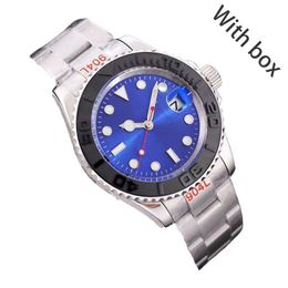 Mens Watches Automatic Mechanical 40mm 8215 Watch 904L Stainless Steel Blue Black Ceramic Sapphire glass Super luminous WristWatches montre de luxe gifts watchs