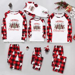 Family Matching Outfits Couple Family Christmas Pajamas Year Costumes For Children Mother Kids Sleepwear Family Matching Outfits Xmas Clothes 231130