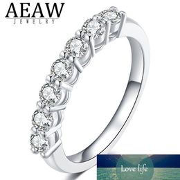 0 7ctw 3mm DF Round Cut Engagement&Wedding Moissanite Lab Grown Diamond Band Ring Sterling Silver for Women Factory expert d235G