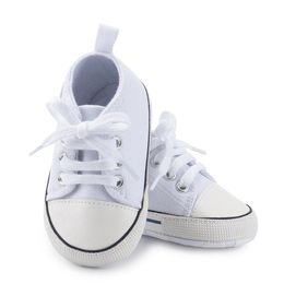 First Walkers Canvas Classic Sports Sneakers born Baby Boys Girls Shoes Infant Toddler Soft Sole Antislip 231201