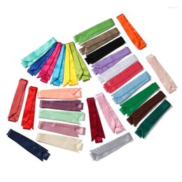 Scarves Small Silk Scarf Solid Handle Bag Ribbons Headband Female 2024 Fashion Satin Hair Tie Long DIY