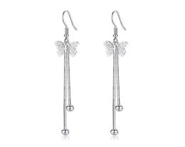 Korea Fashion Hollow Butterfly Dangle Drop Earrings Tassel Long Exaggeration Trendy Jewellery Classic Simple Gift WHE1497889718