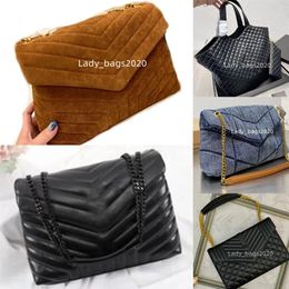 Women Bag Puffer Nubuck Leather Shoulder Handbag Washed Denim Luxurys Designers Women Jeans Tote Icare Maxi Purse Frosted Cowhide 211m
