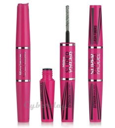 Whole4D double slider Make Up eyelash mascaras lengthening thick waterproof curling make up eyes mascara Fibre LASHES MASCARA7027876