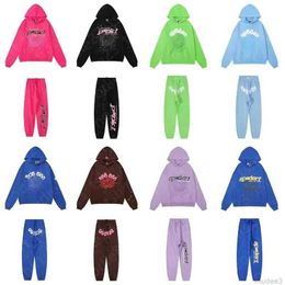 Spider Hoodie Pink Purple Young Thug Sp5der Tracksuit 555555 Men Women Web Jacket Sweatshirt Spider 555 High Quality AHUI