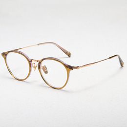 Optical Eyeglasses For Men Women Retro Designer FOSTER1 Fashion Acetate Fiberglass Frames European and American Oval Style Anti-Blue Light Lens Plate With Box