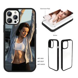 Sublimation Phone Cover Wholesale Blank DIY 2D Custom Aluminum Printing TPU Mobile Case For Apple Iphone 11 12 13 14 15 Pro Max Protective Case