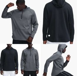 LU- 372 Men Hoodies outdoor Pullover Sports Long Sleeve Yoga Wrokout Outfit Mens Loose Jackets Sweater Training Fitness Clothes Casual top
