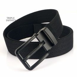 Belts Famous Brand Metal Pin Buckle Belts Comfortable Men's Designer Belts Durable Jeans Waistband 120cm Casual White Canvas Belt 231201