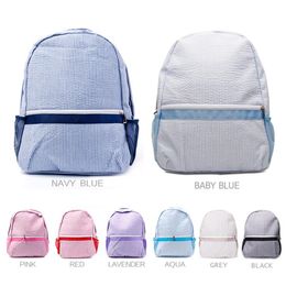 DOMIL Seersucker School Bags Stripes Cotton Classic Backpack Soft Girl Personalised Backpacks Boy DOM0312703
