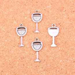 156pcs Antique Silver Plated wine glass Charms Pendants for European Bracelet Jewellery Making DIY Handmade 20 9mm254R