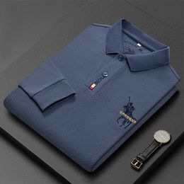 Men's Polos Versatile Outdoor Spring Autumn Winter Men's Cotton Long Sleeve Polo Shirt Fashion Casual Classic Embroidery Polo Top T-shir 231201