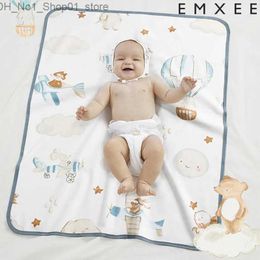 Changing Pads Covers EMXEE Reusable Waterproof Diaper Changing For Baby Washable Cotton Changing Pad Cover For Newborn Lovely Urine Pad for Travel Q231202