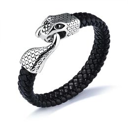 hip hop ouroboros bracelet for men luxury designer black leather rope chain bracelets The Vampire Diaries Hollow mysterious jewelr1608858