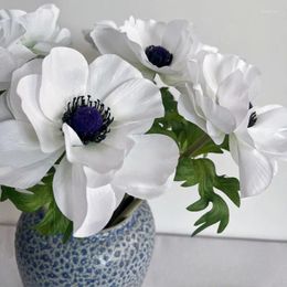 Decorative Flowers Silk Artificial Classical Anemone Branch Table Decoration For Wedding Home Party Decor Bouquet Flower Bundle