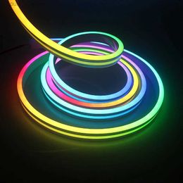 LED Neon Sign WS2812B SK6812 Individually Addressable Smart RGB LED Light DC5V Flexible Waterproof Silica Gel Soft Lamp Tube Neon Rope Light YQ231201