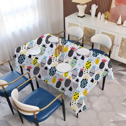 Table Cloth 1380111 Digital Printing Pineapple Waterproof Oil-proof Tablecloth Tea Creative