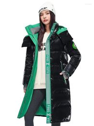 Women's Trench Coats 2023 Women Padded Long Quilted Parka Coat Hooded Maxi Length Sleeve Puffer Jacket Winter Outerwear