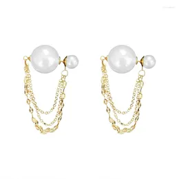 Stud Earrings 1Pcs High Quality Earring Fashion Chain Tassel Shiny Highlight Pearl Ear Jewellery Accessories For Women TEN