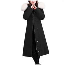 Women's Down Parka Coat Women Winter Long Cotton Casual Hooded Thick Warm 2023