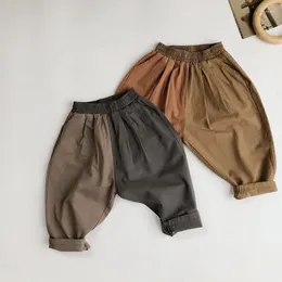 Trousers Autumn Children Loose Linen Cotton Baby Girls Casual Pants Fashion Boys Patchwork Harem Kids Toddler Clothes