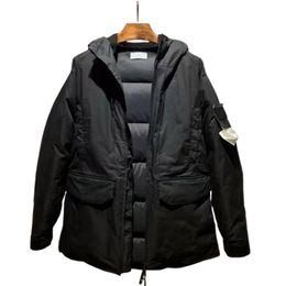 Winter Warm Down Jacket Designer Hooded Puffer Fashionable Topstoney Couple Fashion Jacket Solid Colour Down Clothing Street Versatile Puffer Jacket