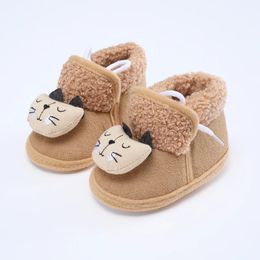 First Walkers 018Months Winter born Baby Cotton Booties NonSlip Sole Toddler Boys Girls Infant Warm Fleece Shoes Snow Boots 231201