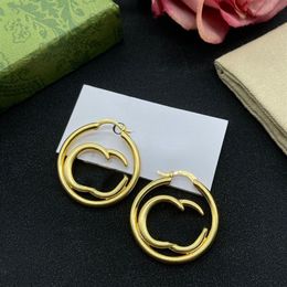 Luxury Gold Earrings For Women Designer Jewellery Luxury Stud Earring With Box G Hoops Womens Big Circle Earings Piercing Bracelet R250Y