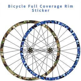 Bike Groupsets Camouflage MTB Rim Stickers Width 19mm Road Bike Wheel Set Decals Cycling protective Film 26" 27.5" 29" 700C Bicycle Accessories 231130