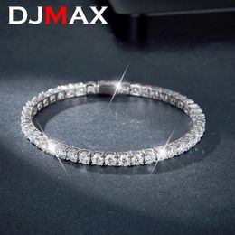 Chain DJMAX Luxury 1ct D Color Bracelet S925 Silver Bangle Round Bag Star Moon Bracelet Elegant Wedding 231201