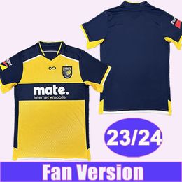 23 24 Central Coast Mariners Mens Soccer Jerseys KUOL THEOHAROUS BALARD NISBET KALTAK Home Football Shirts Short Sleeve Adult Uniforms