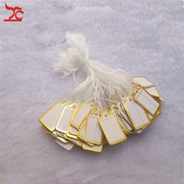 Jewellery Shop Tool Jewellery Display 200 pieces Small Tie-on TAG Gold Label Label for Jewellery s 246H