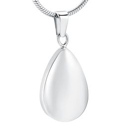 Teardrop Urn Necklace for Ashes Stainless Steel Cremation Memorial Keepsake Pendant Necklace Jewelry266b