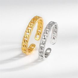 Wedding Rings Chain For Men Women's Geometry Ring Finger Gold Silver Color Set Women Jewelry Gift227B